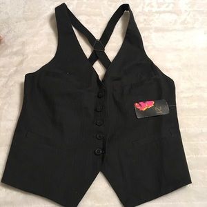 NWT forever 21 black career vest small